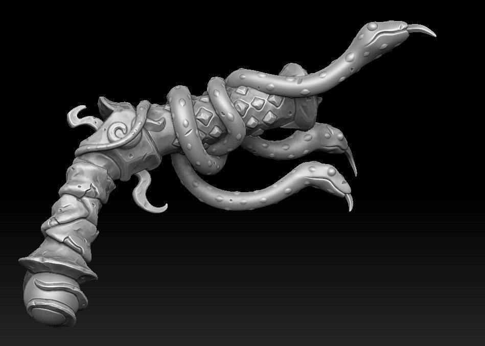 Snake pistol 3d print 3D print model_3