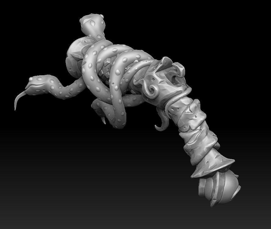 Snake pistol 3d print 3D print model_2