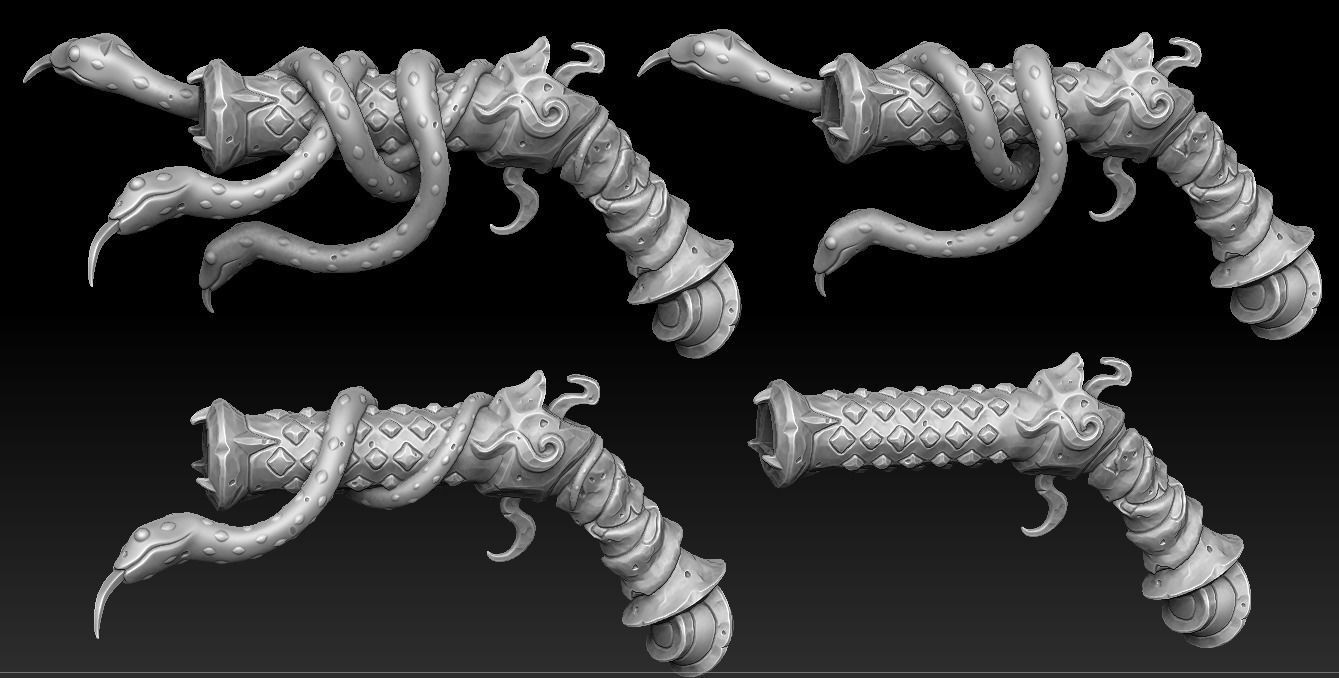 Snake pistol 3d print 3D print model_5