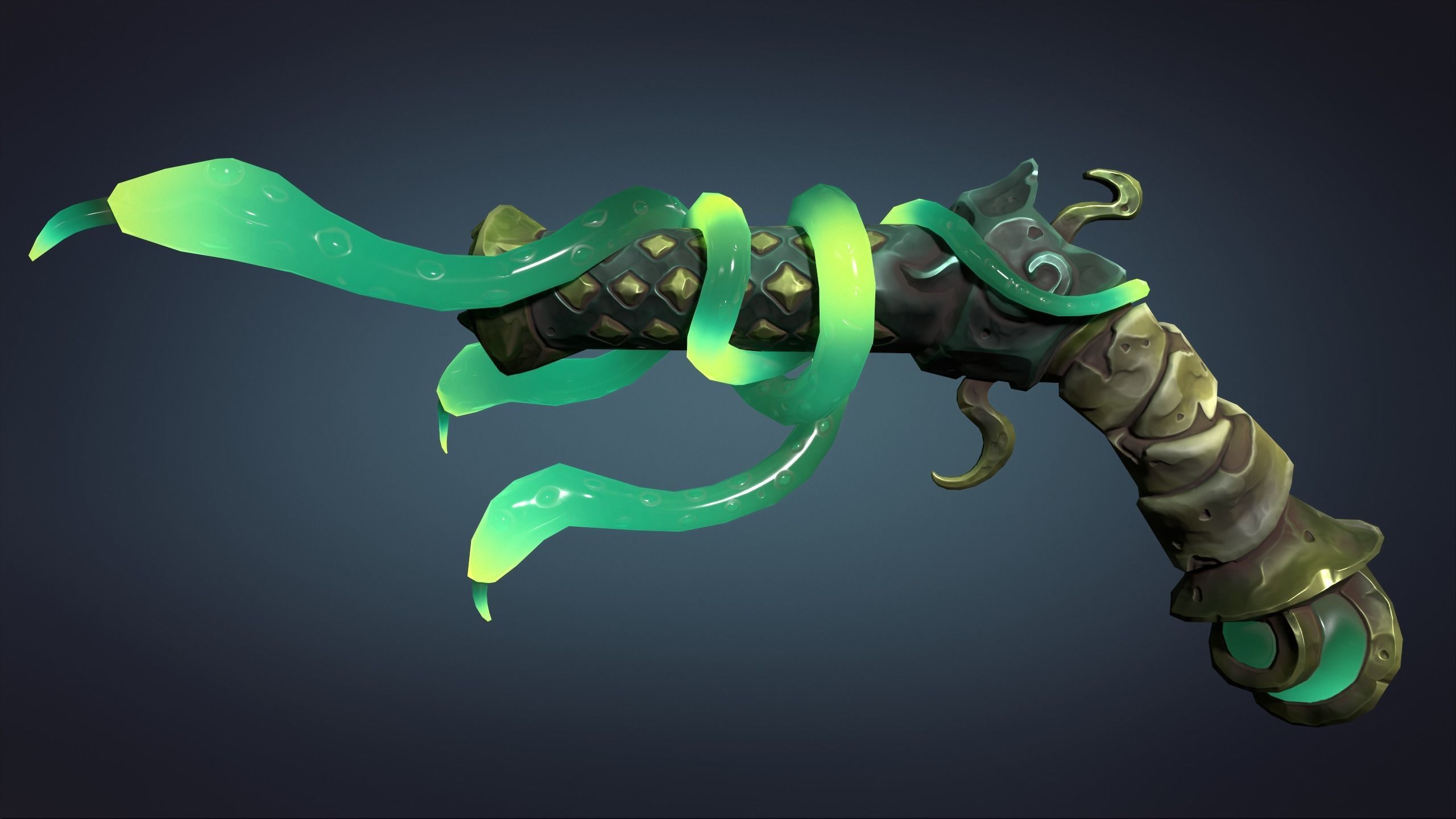 Snake pistol 3d print 3D print model_12