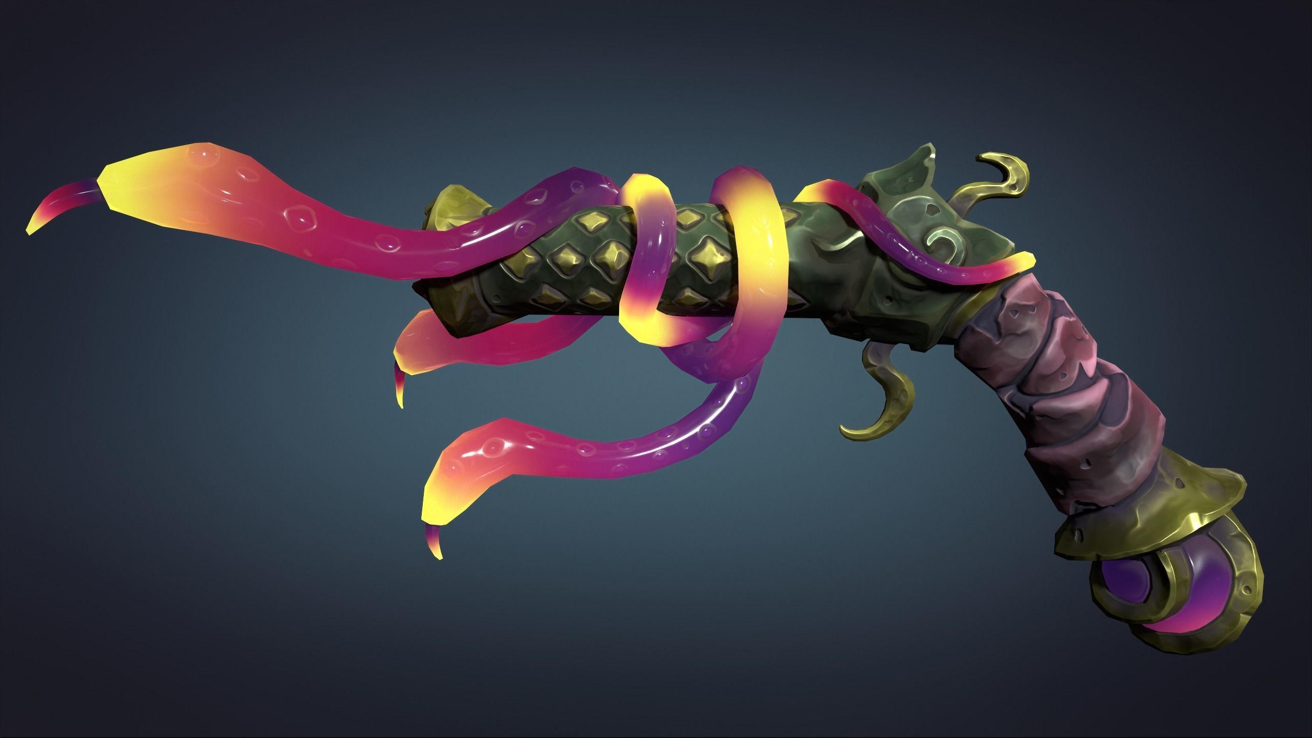 Snake pistol 3d print 3D print model_7