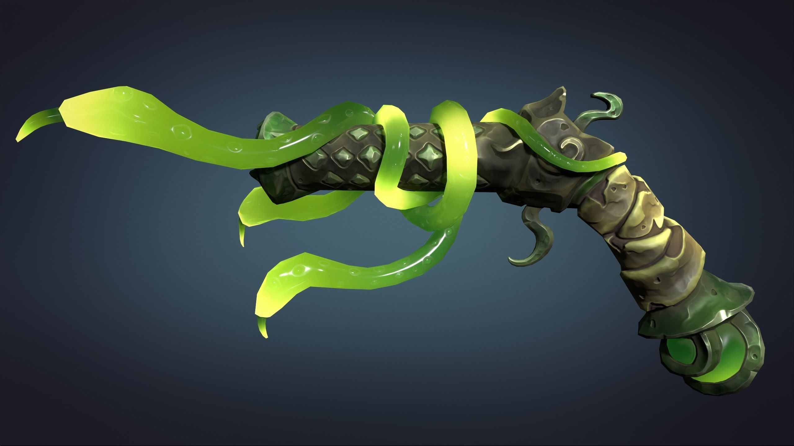 Snake pistol 3d print 3D print model_10
