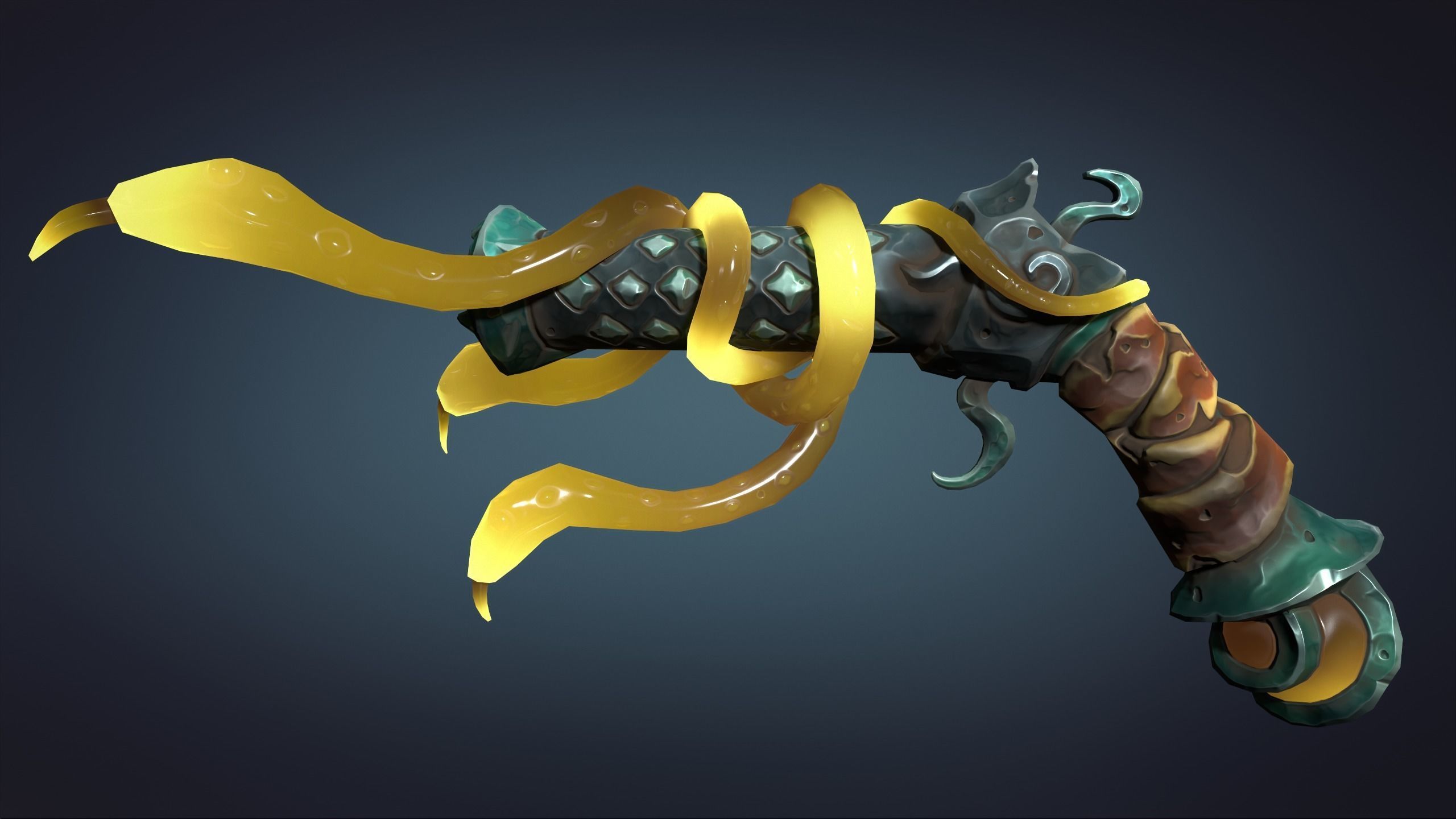 Snake pistol 3d print 3D print model_6