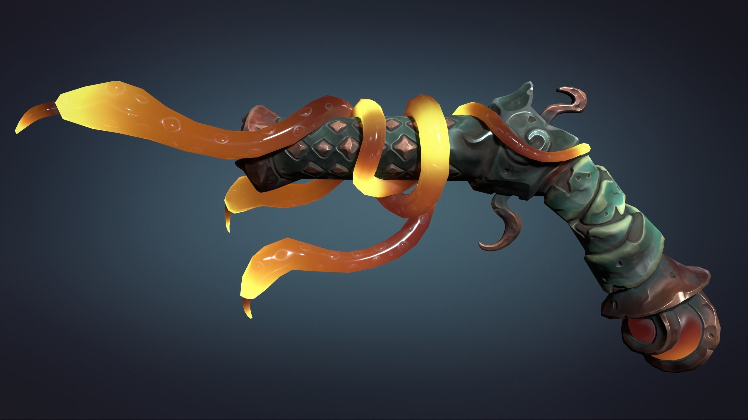 Snake pistol 3d print 3D print model_11