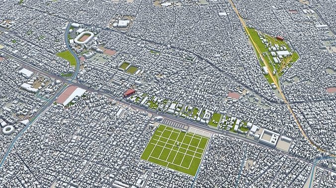 Luanda Angola 45km AI Low-poly 3D model 7