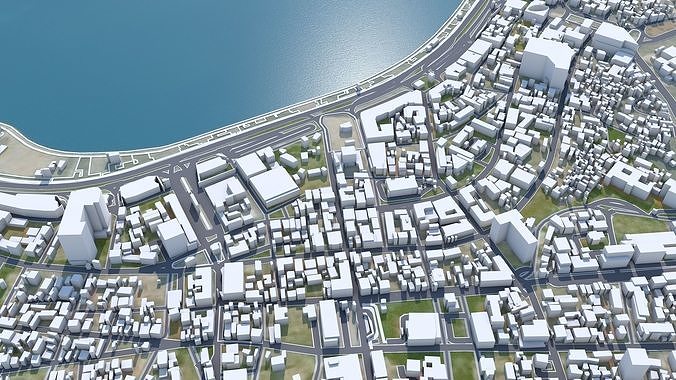 Luanda Angola 45km AI Low-poly 3D model 2