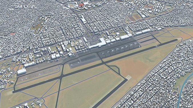 Luanda Angola 45km AI Low-poly 3D model 5