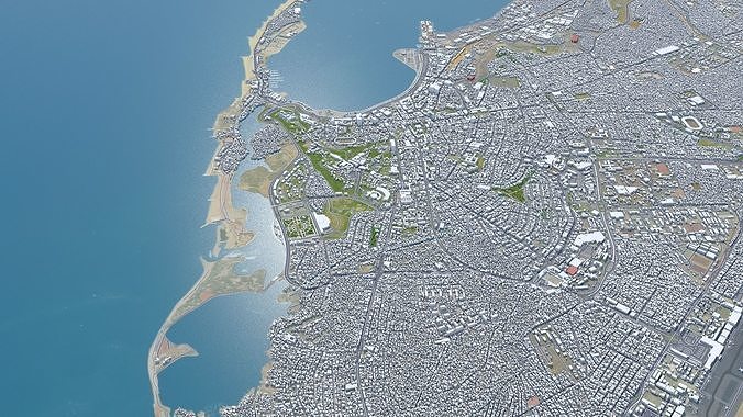 Luanda Angola 45km AI Low-poly 3D model 4