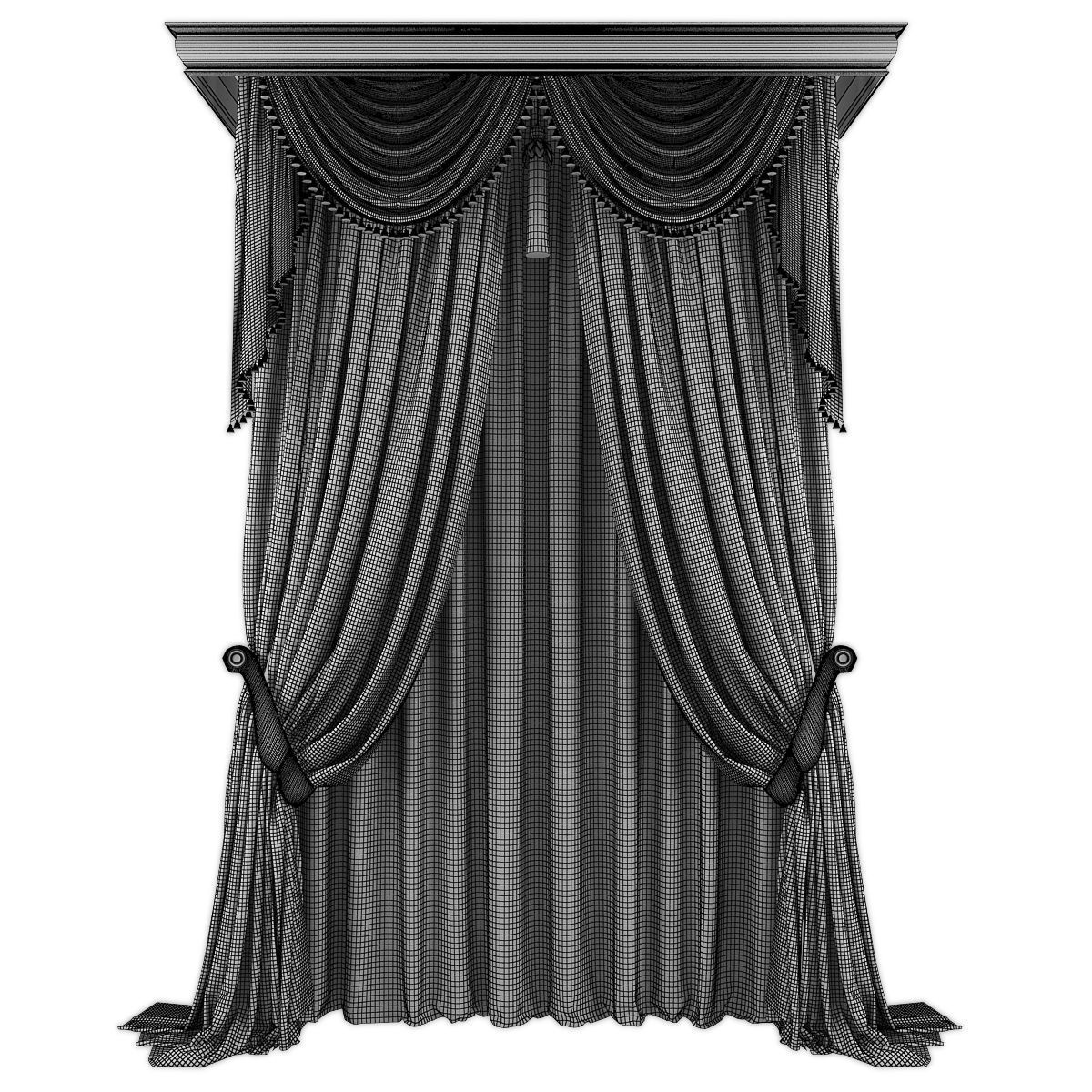 Curtains596 Low-poly 3D model_1
