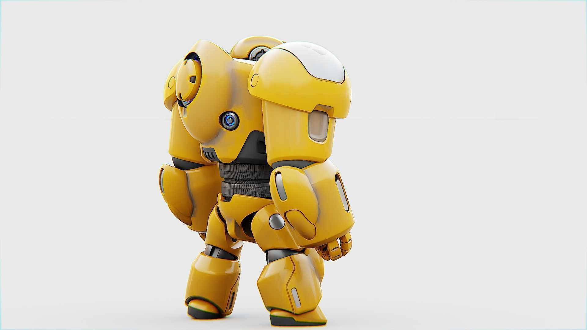 BATTLE DROID  GOLIATH   RIGGED 3D model_27