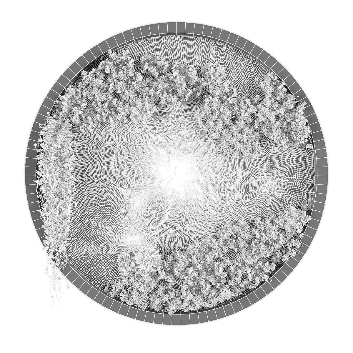 Vertical garden 228 Low-poly 3D model_1