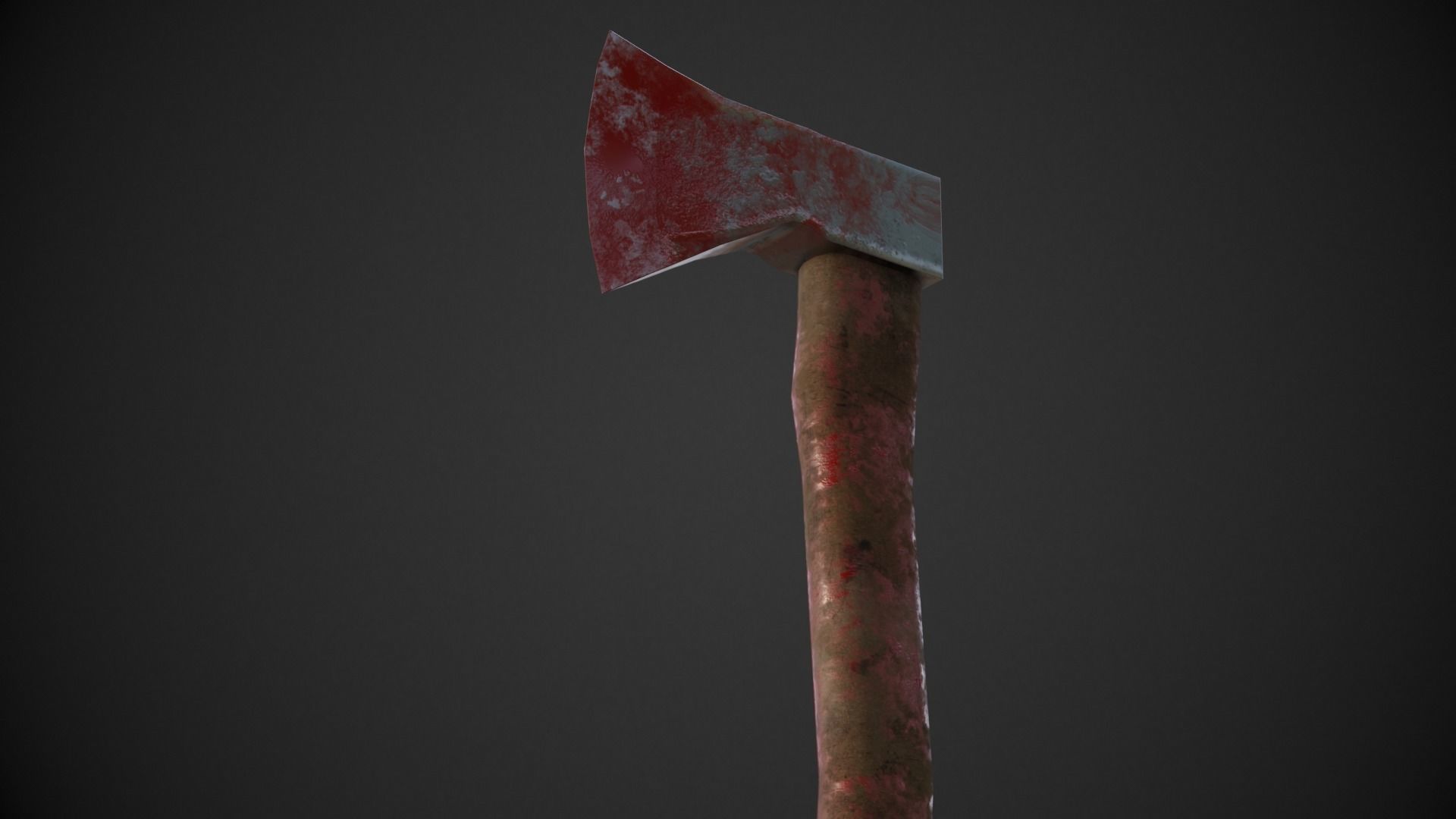 AXE weapon Low-poly 3D model_1