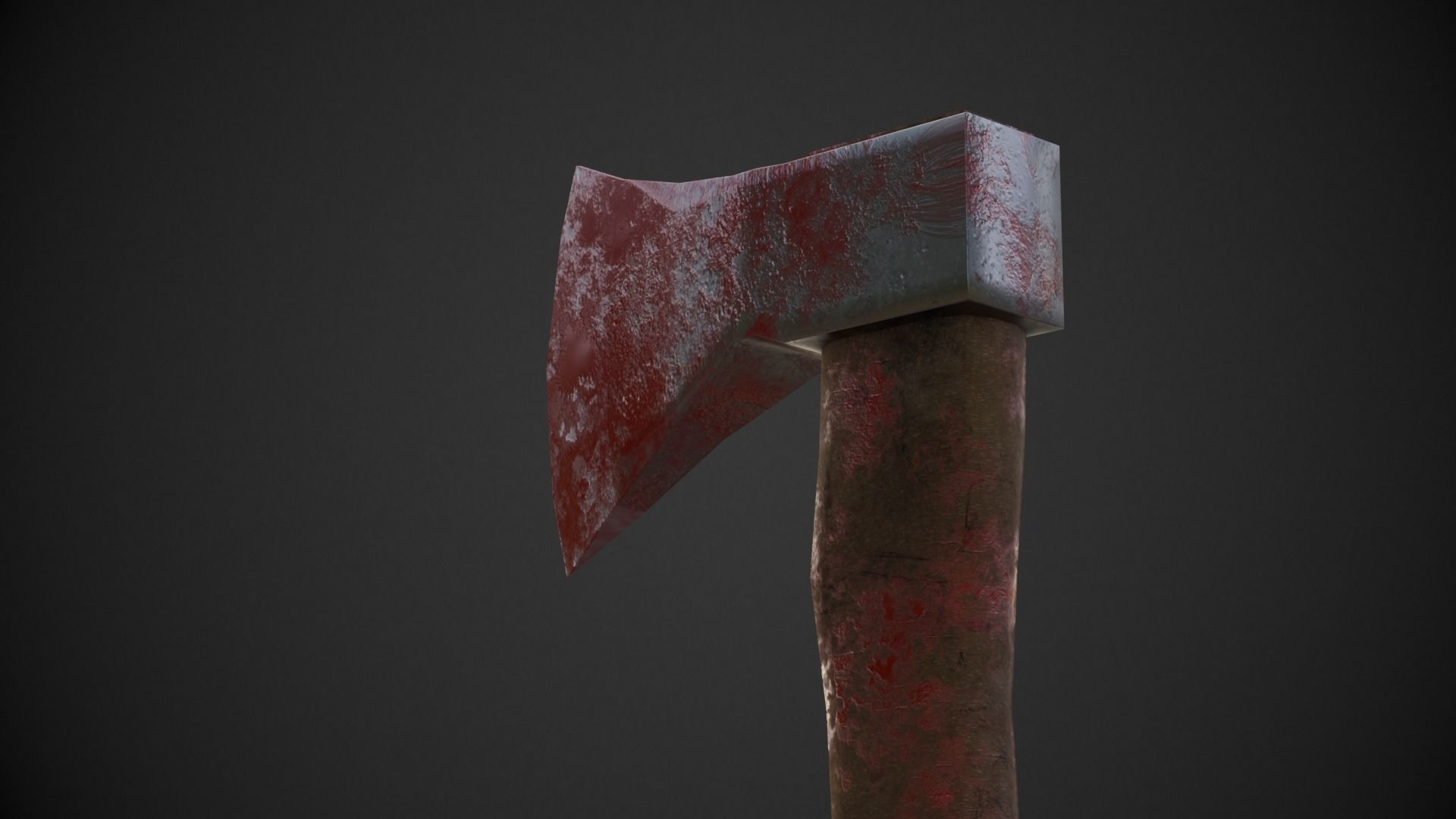 AXE weapon Low-poly 3D model_2