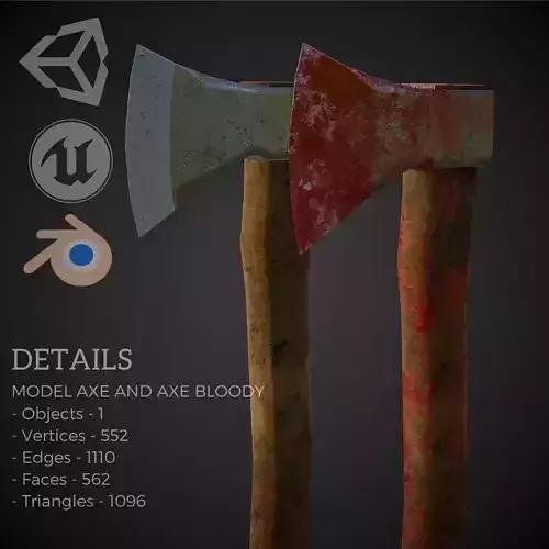 AXE weapon Low-poly 3D model