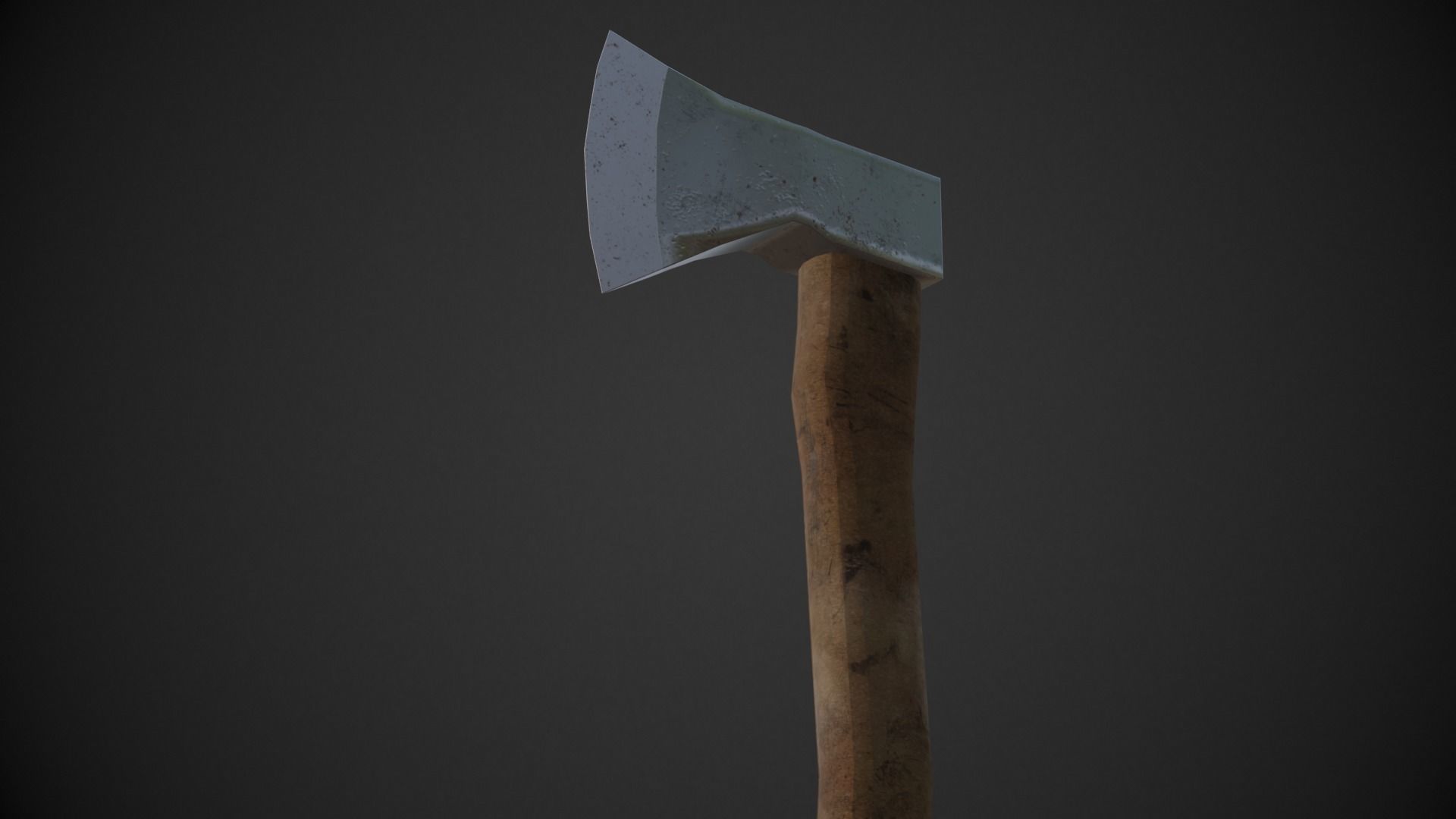 AXE weapon Low-poly 3D model_6