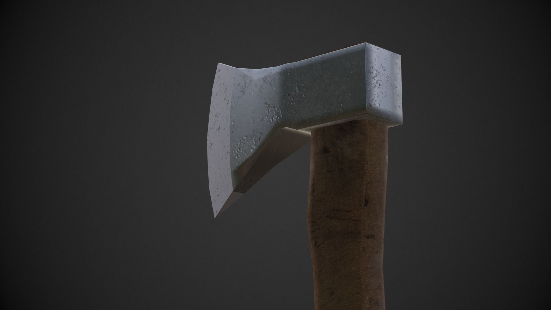 AXE weapon Low-poly 3D model_7