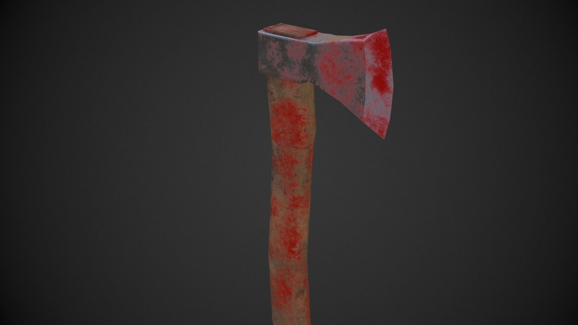 AXE weapon Low-poly 3D model_5