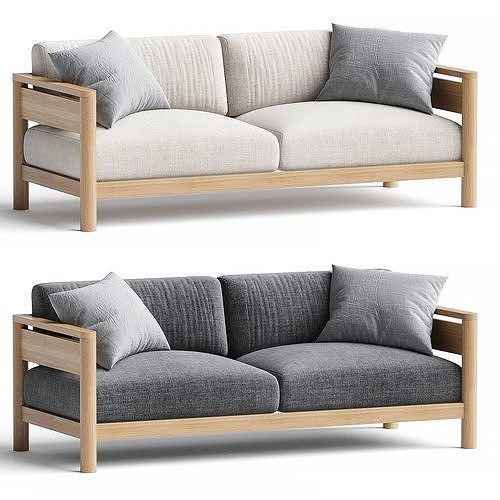 Blanche Indoor Outdoor Sofa 3d model 3D model