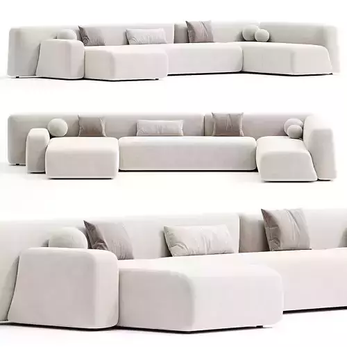 Suiseki sofa 3d model  3D model