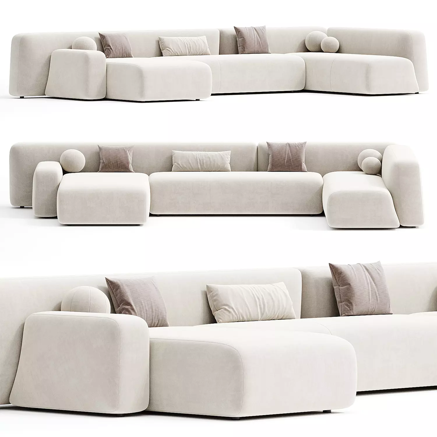 Suiseki sofa 3d model  3D model_0