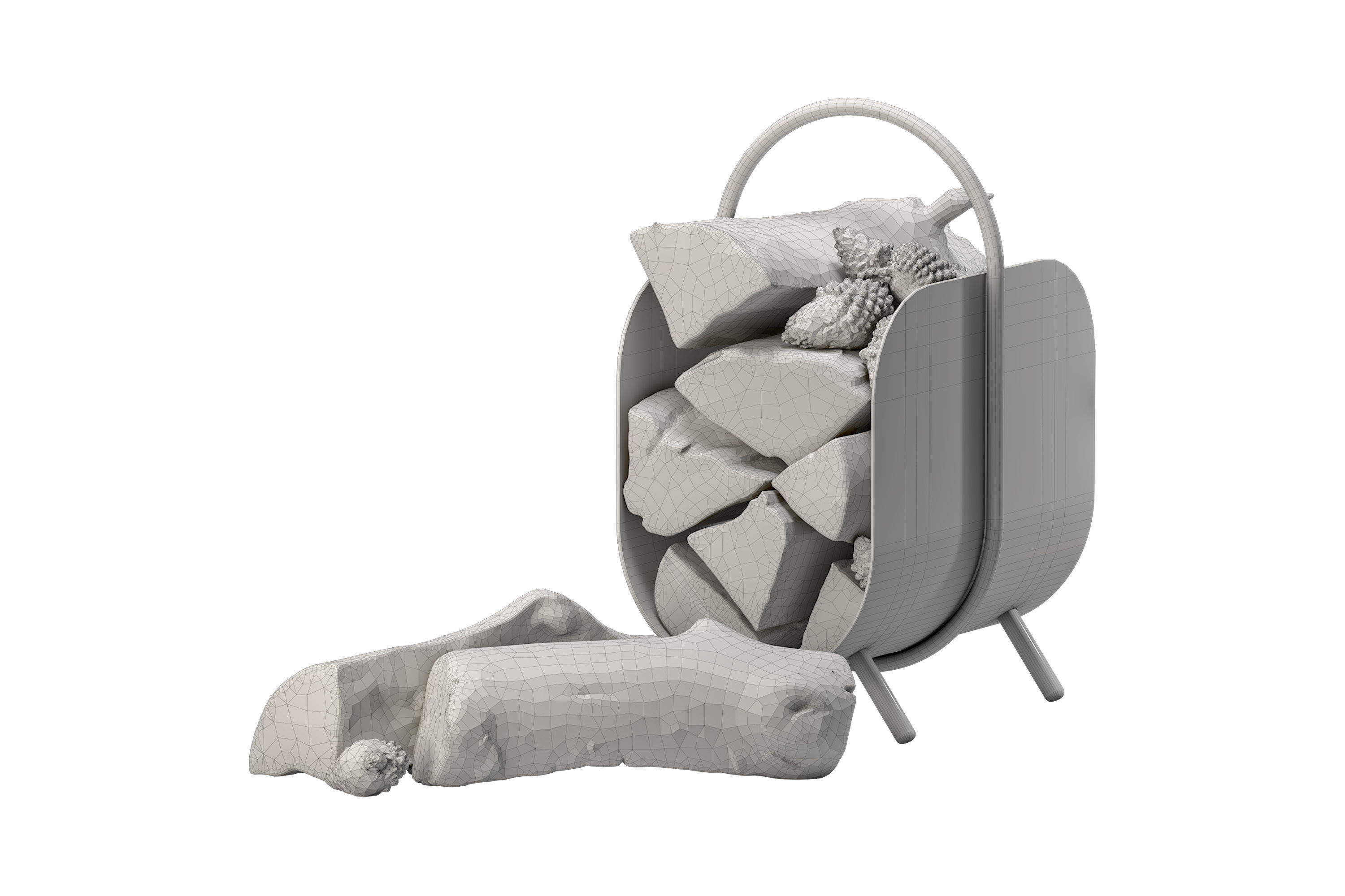 Firewood Racks 3D model_1