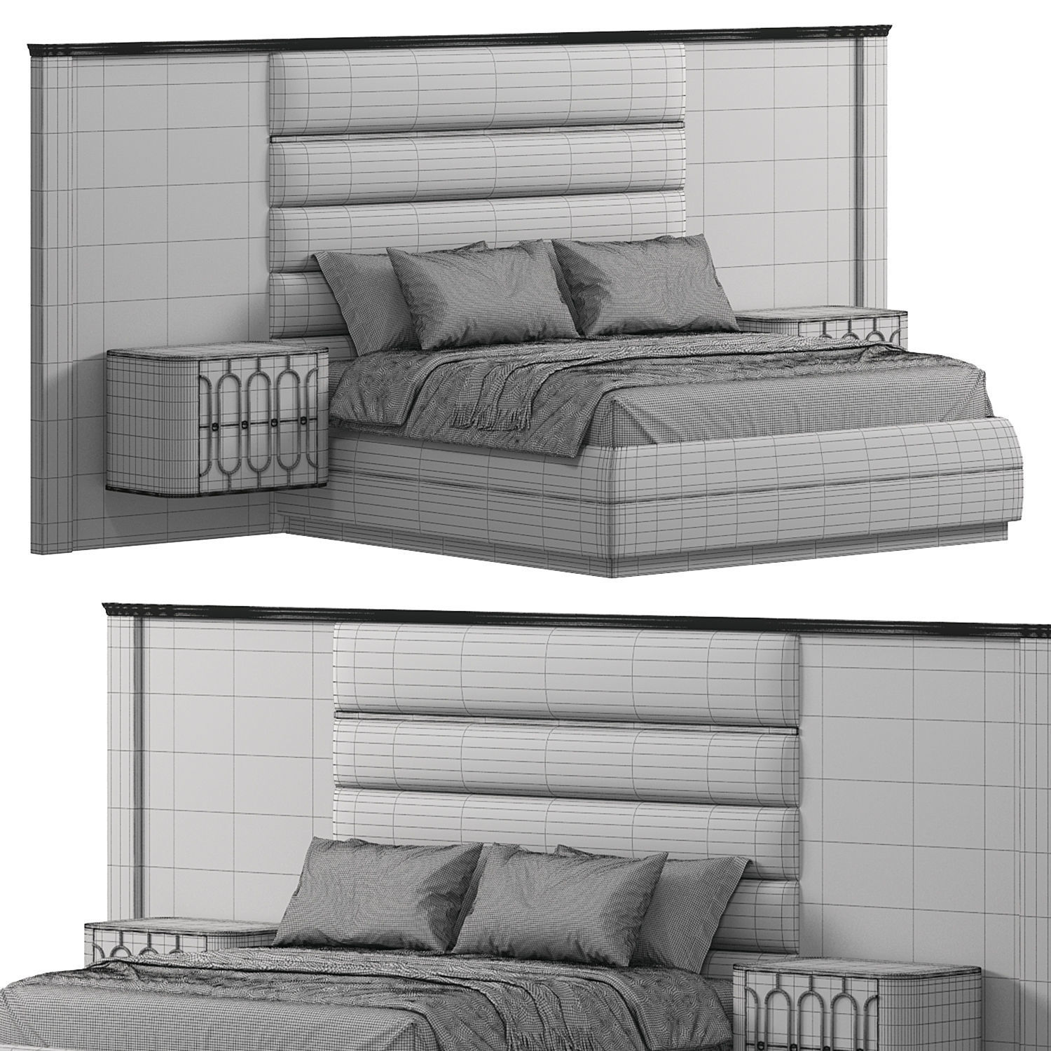 MUGALI MARIA bed by Neopoliscasa 3D model_2