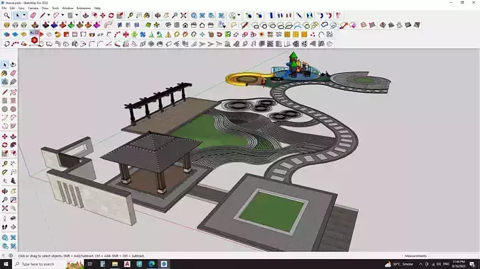 Sketchup Park 3d model