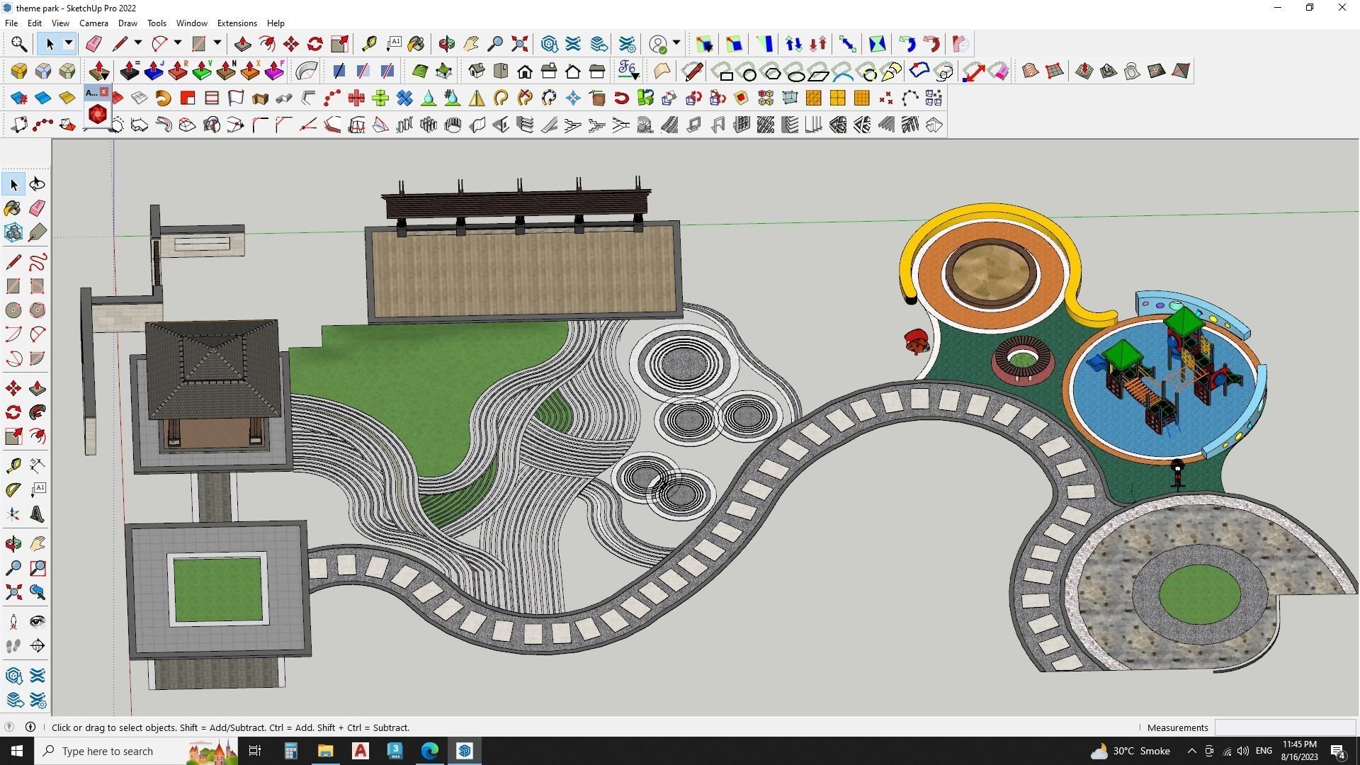 Sketchup Park 3d model 3D model_6