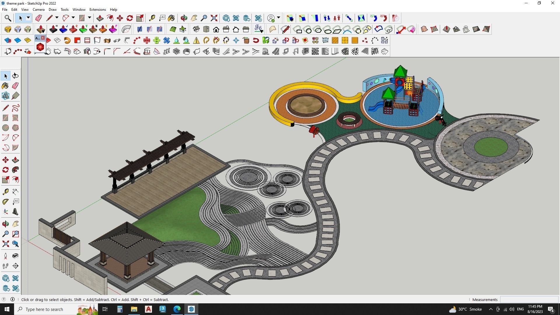 Sketchup Park 3d model 3D model_7