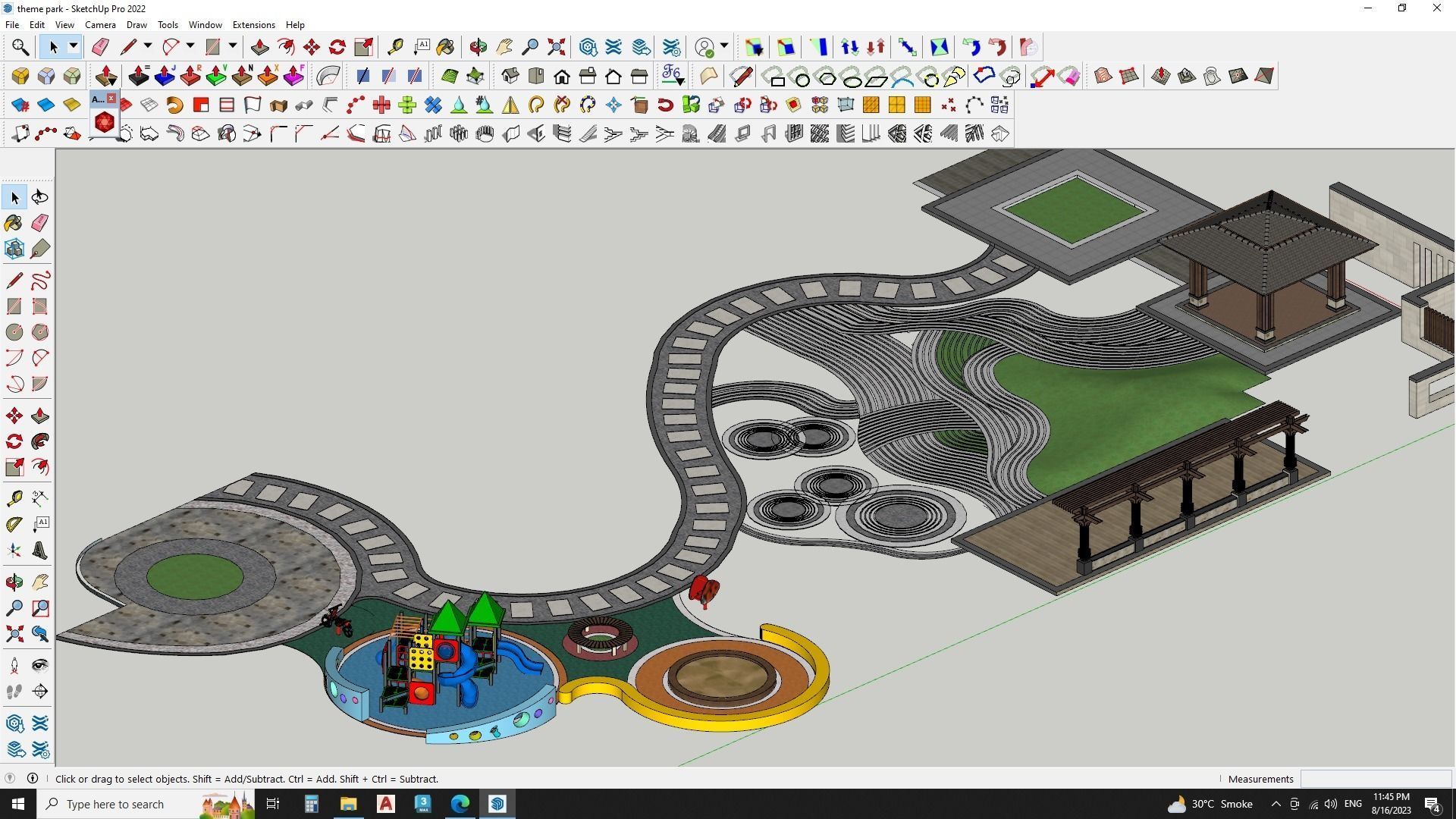 Sketchup Park 3d model 3D model_1