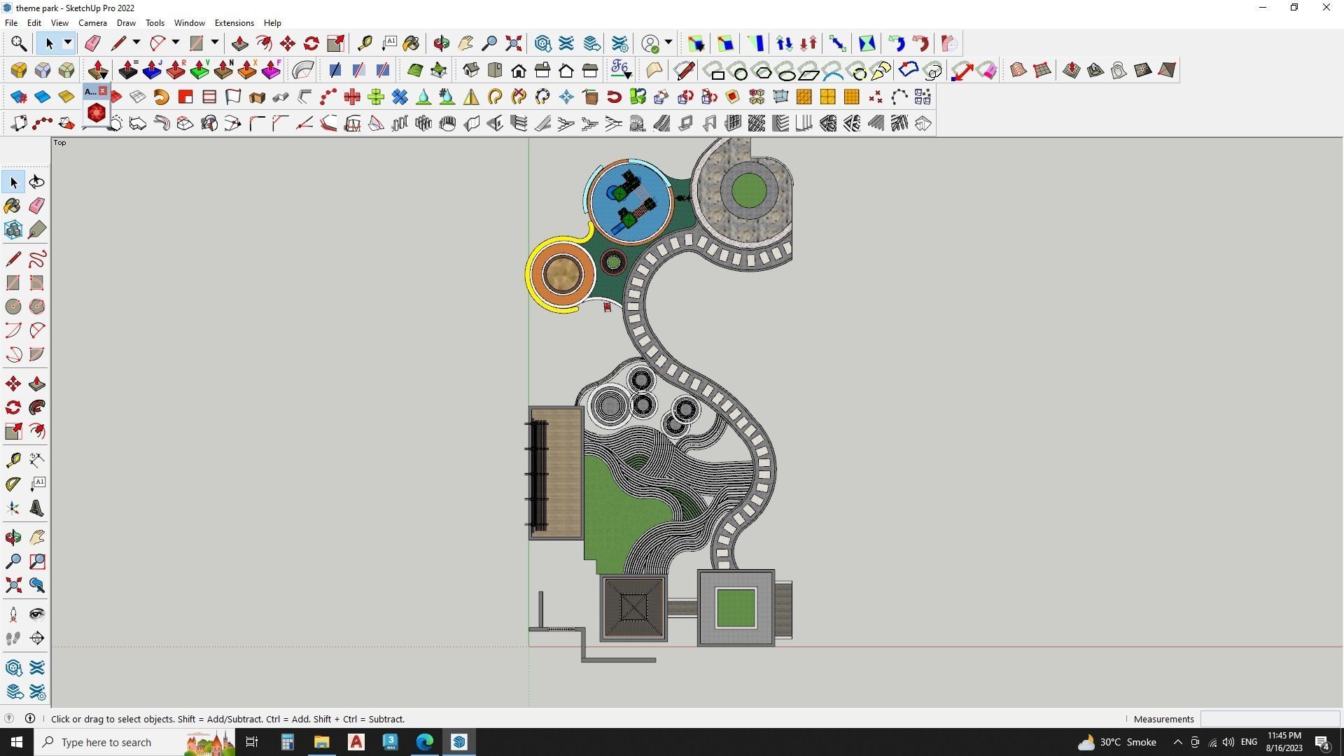 Sketchup Park 3d model 3D model_5