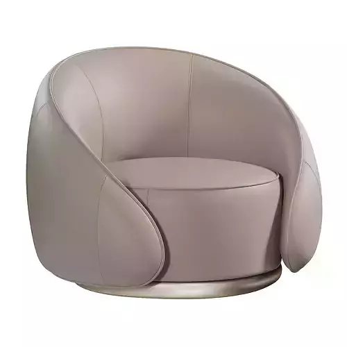 ABBRACCI CIRCULAR TAUPE ARMCHAIR BY LORENZA BOZZOLI