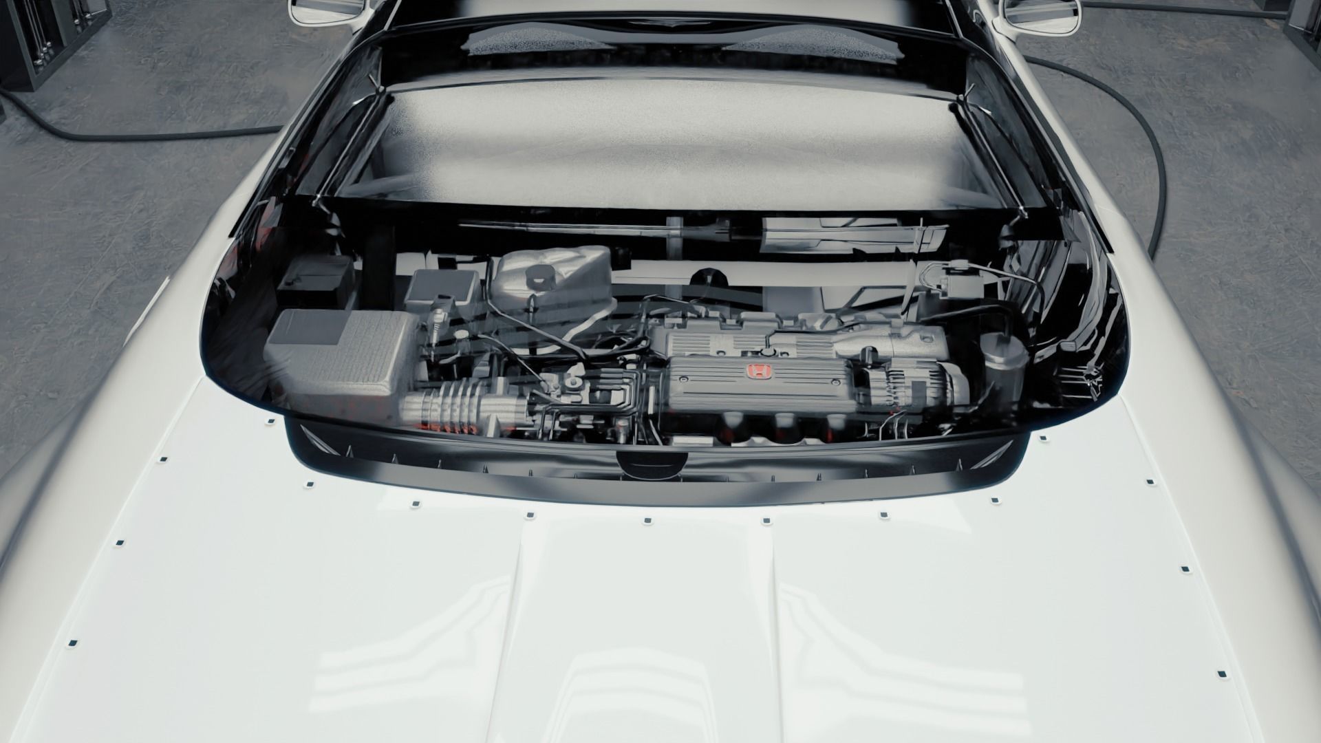 Highpoly Rigged Honda NSX Custom Design Blend File 3D model_4