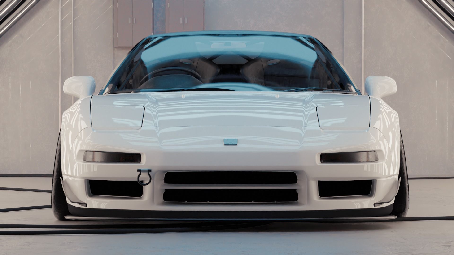 Highpoly Rigged Honda NSX Custom Design Blend File 3D model_1