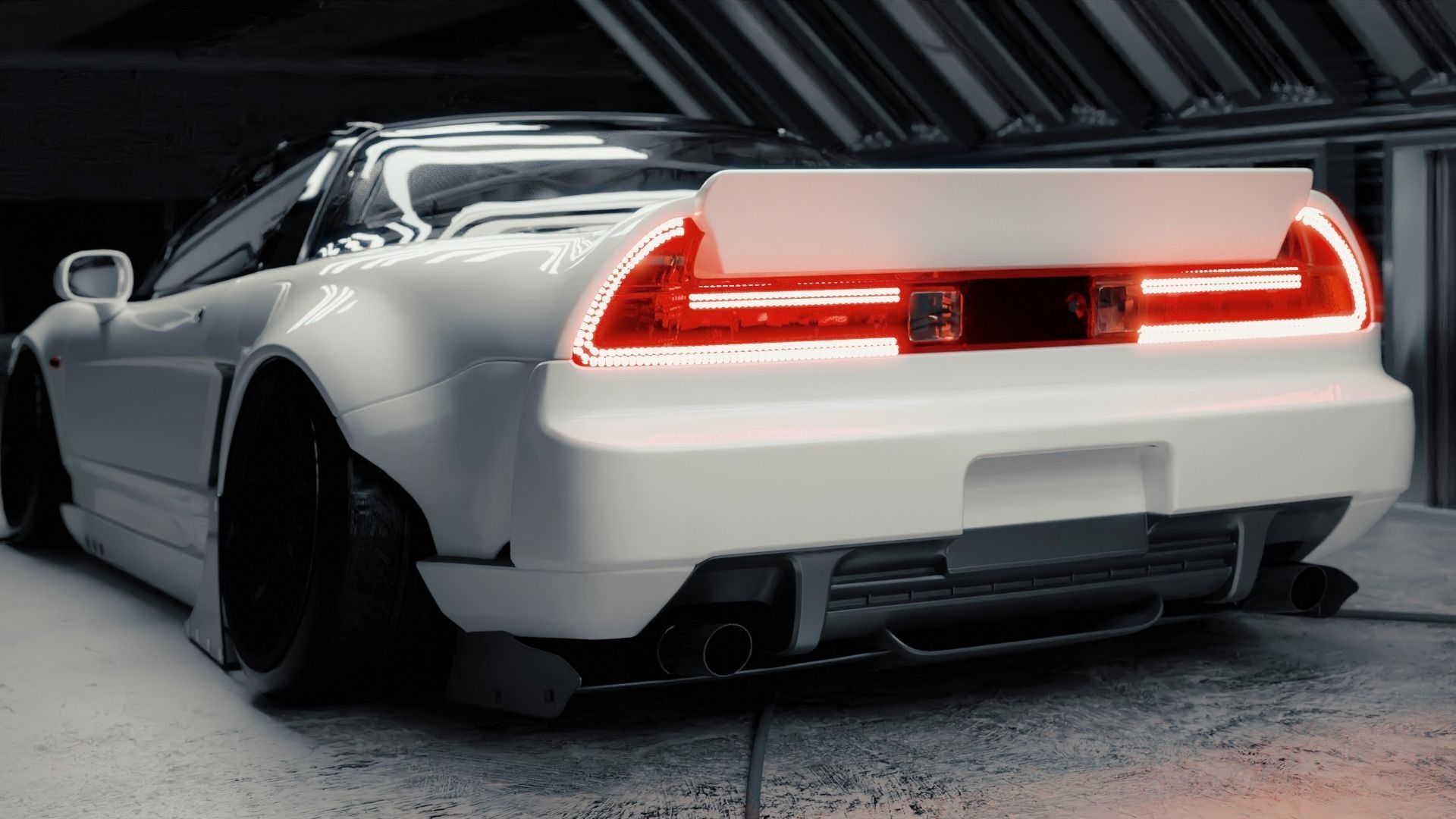 Highpoly Rigged Honda NSX Custom Design Blend File 3D model_5