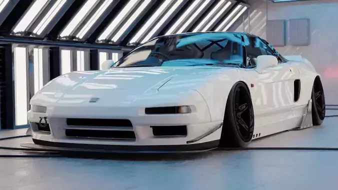 Highpoly Rigged Honda NSX Custom Design Blend File 3D model