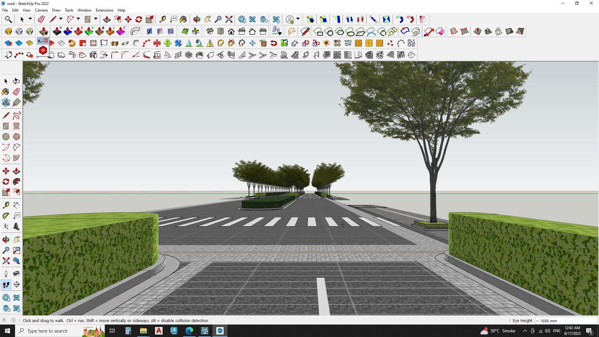 pedestrian road 3d model 3D model_6