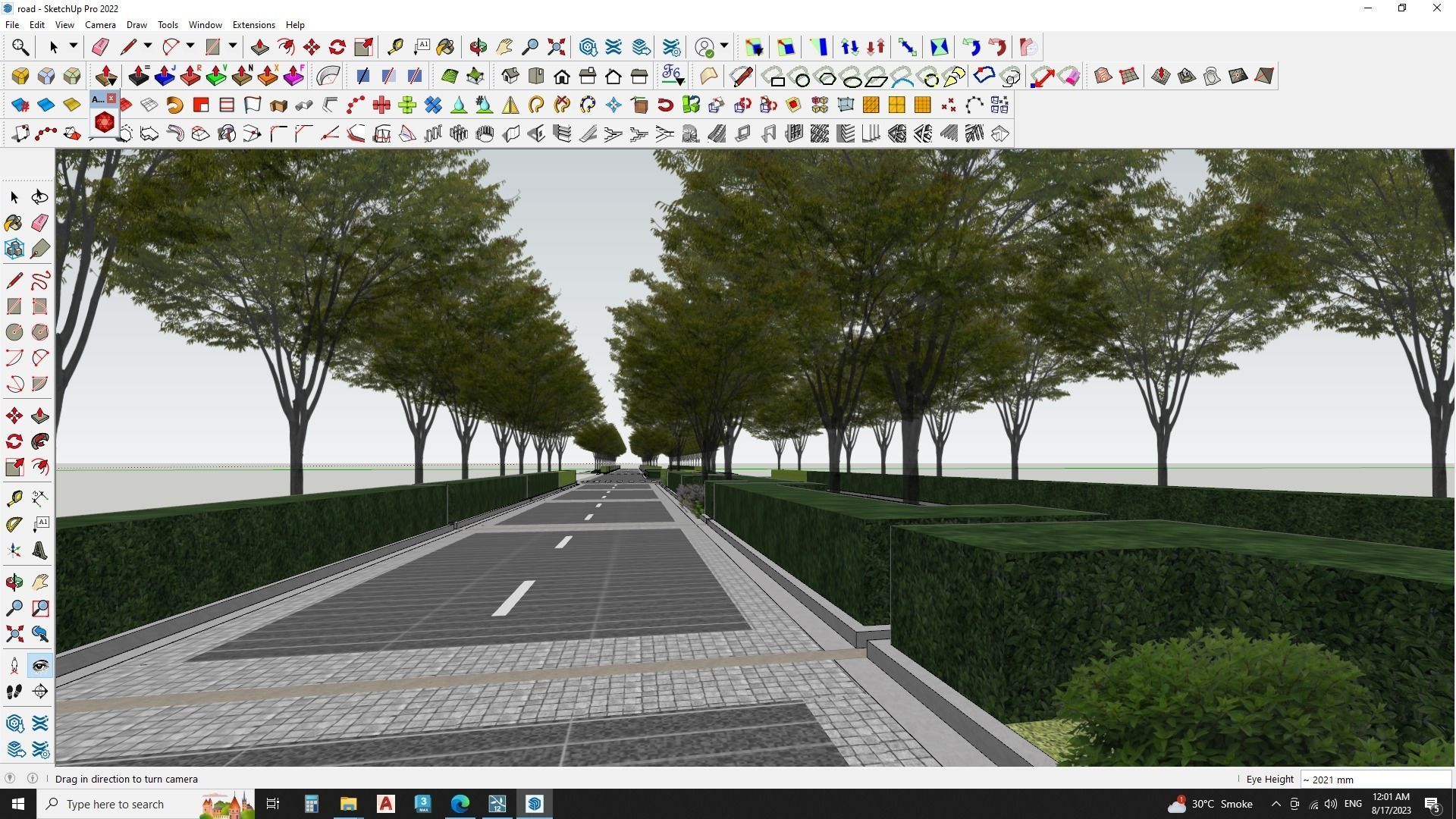 pedestrian road 3d model 3D model_4