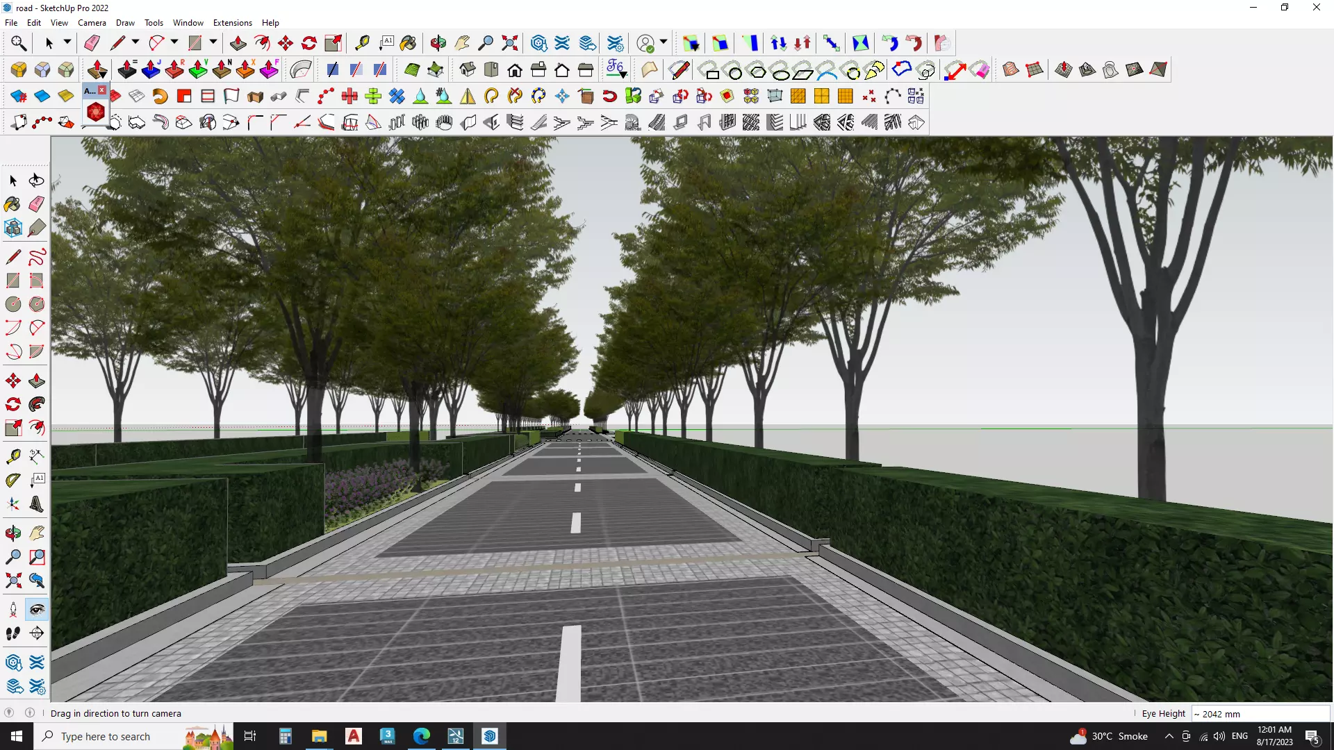 pedestrian road 3d model 3D model_0