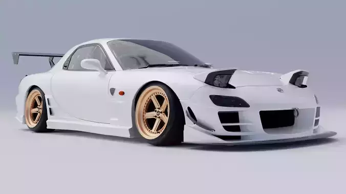 Mazda RX7 Highpoly 3D Model 3D model
