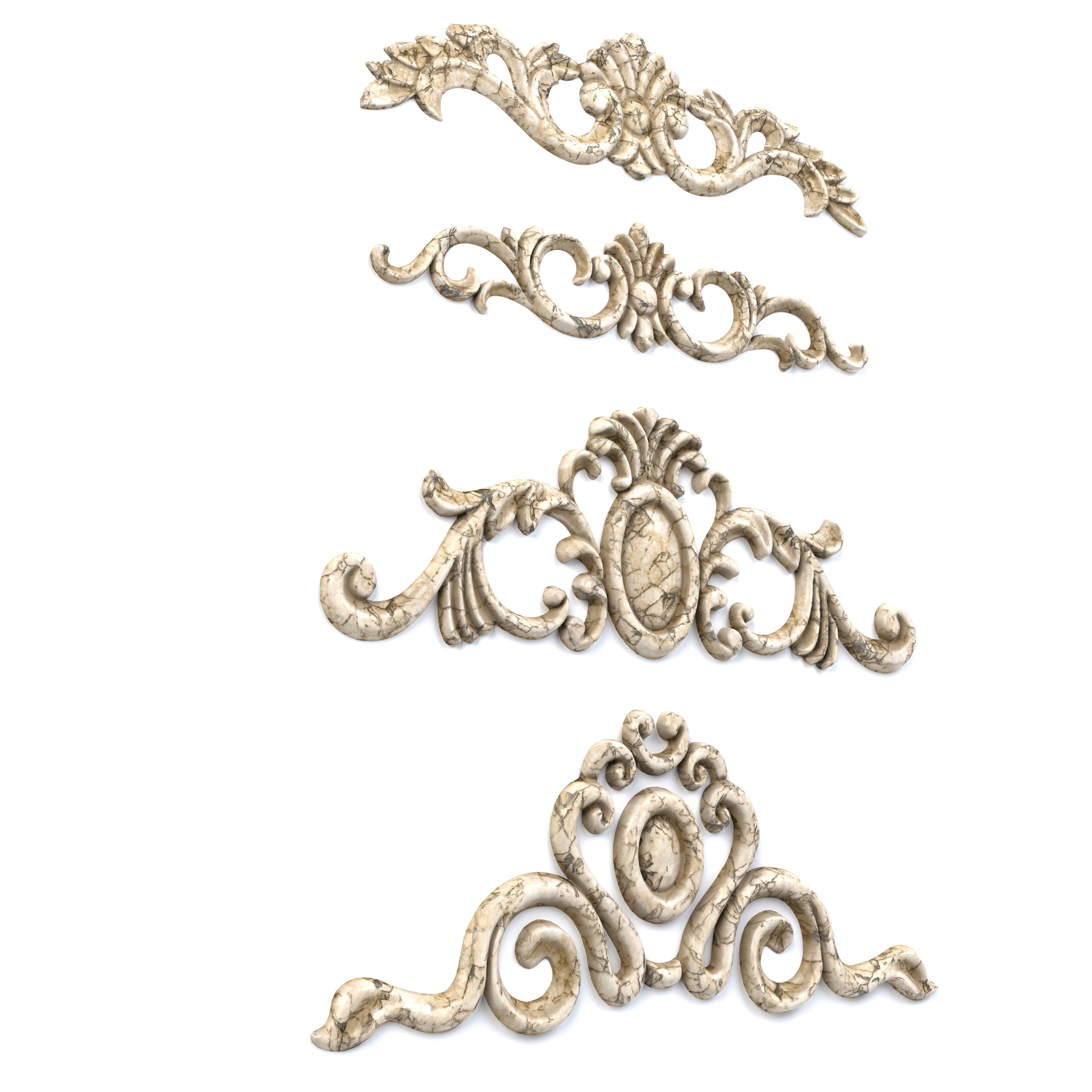 4 Low-Poly Ornament Vol 08-2 Low-poly 3D model_6