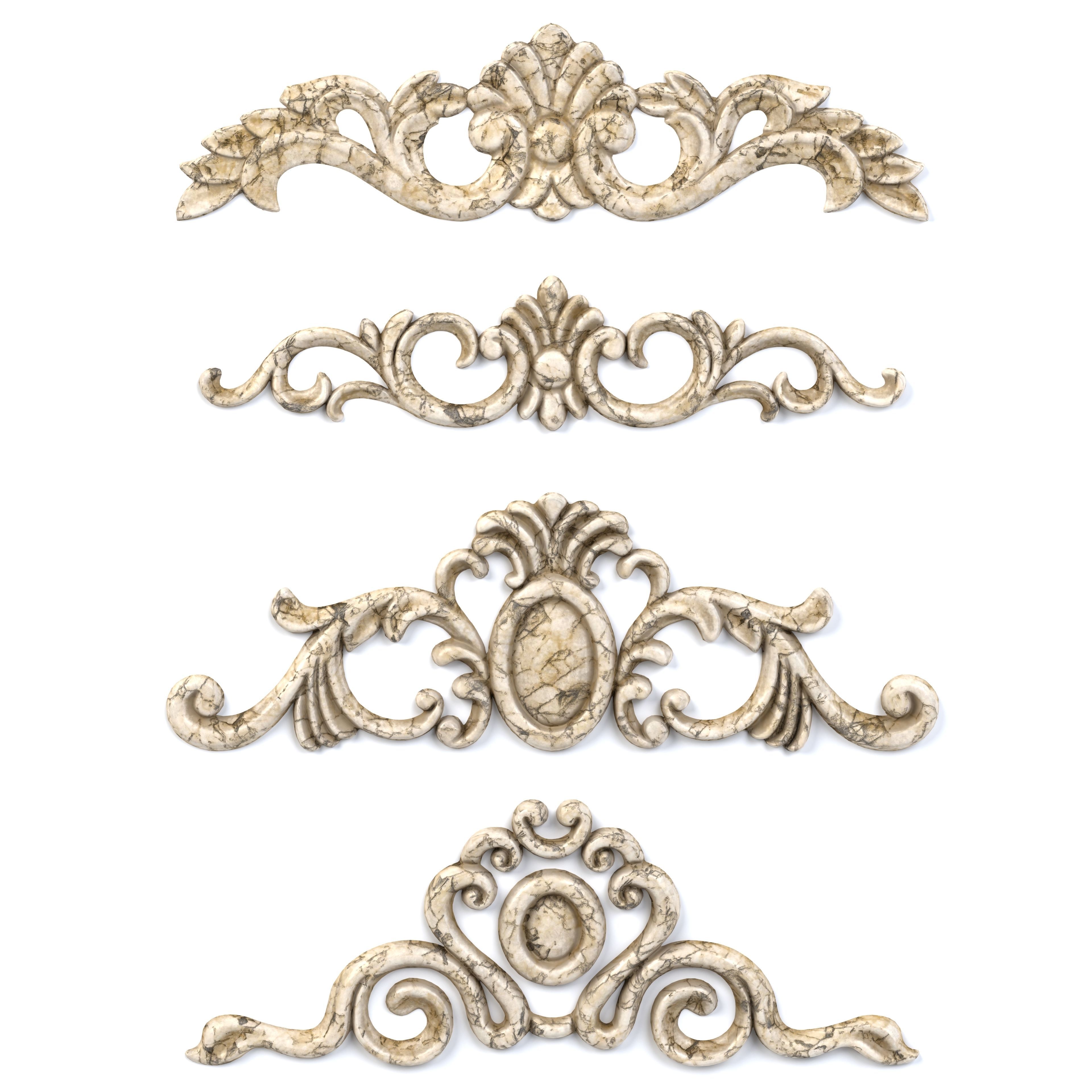 4 Low-Poly Ornament Vol 08-2 Low-poly 3D model_1