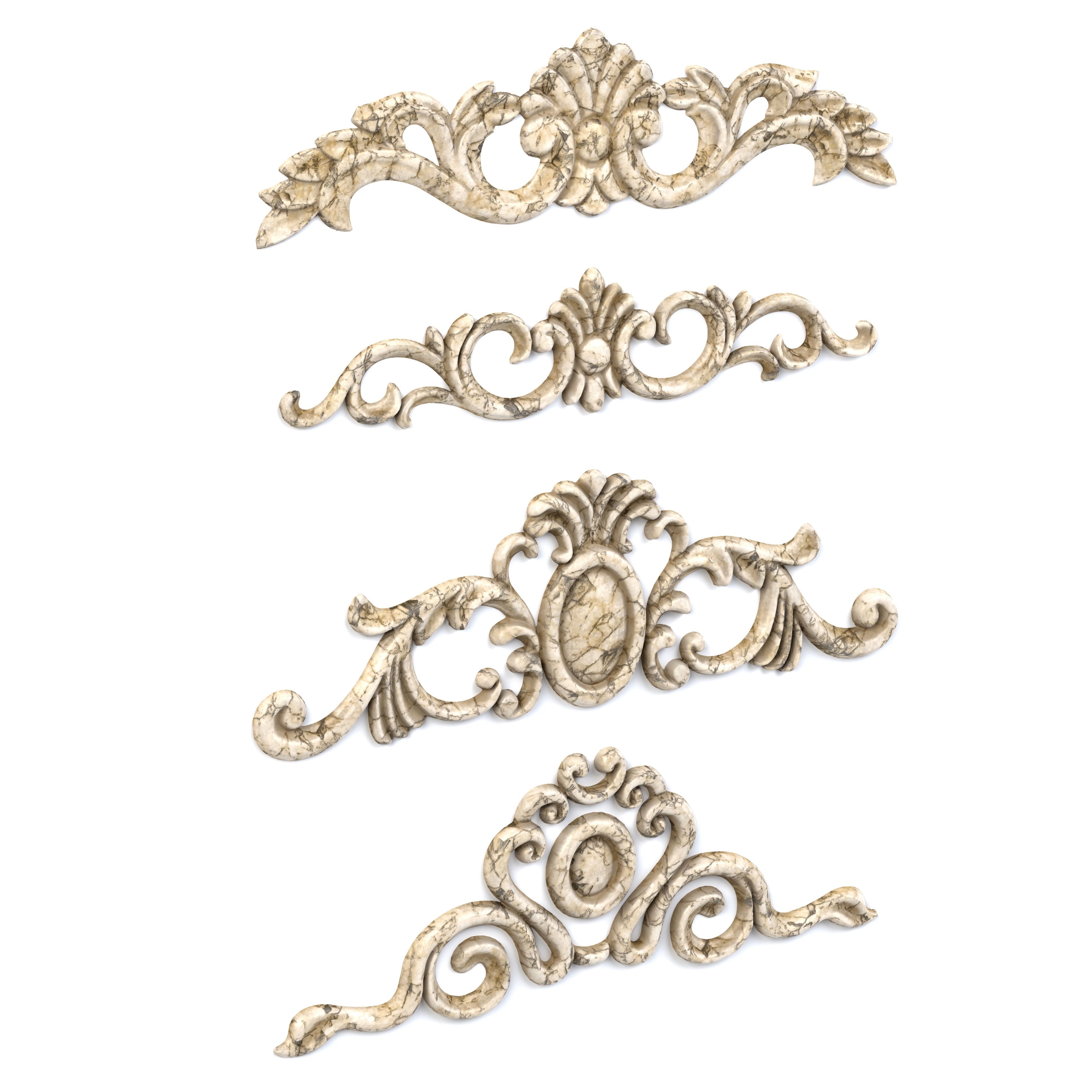 4 Low-Poly Ornament Vol 08-2 Low-poly 3D model_3