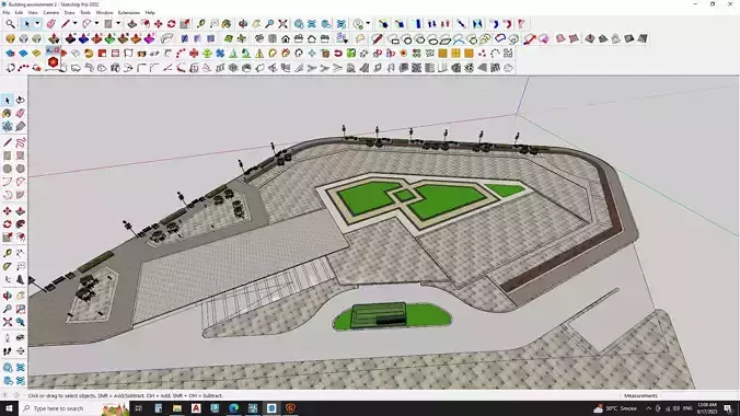 Building environment 3d model