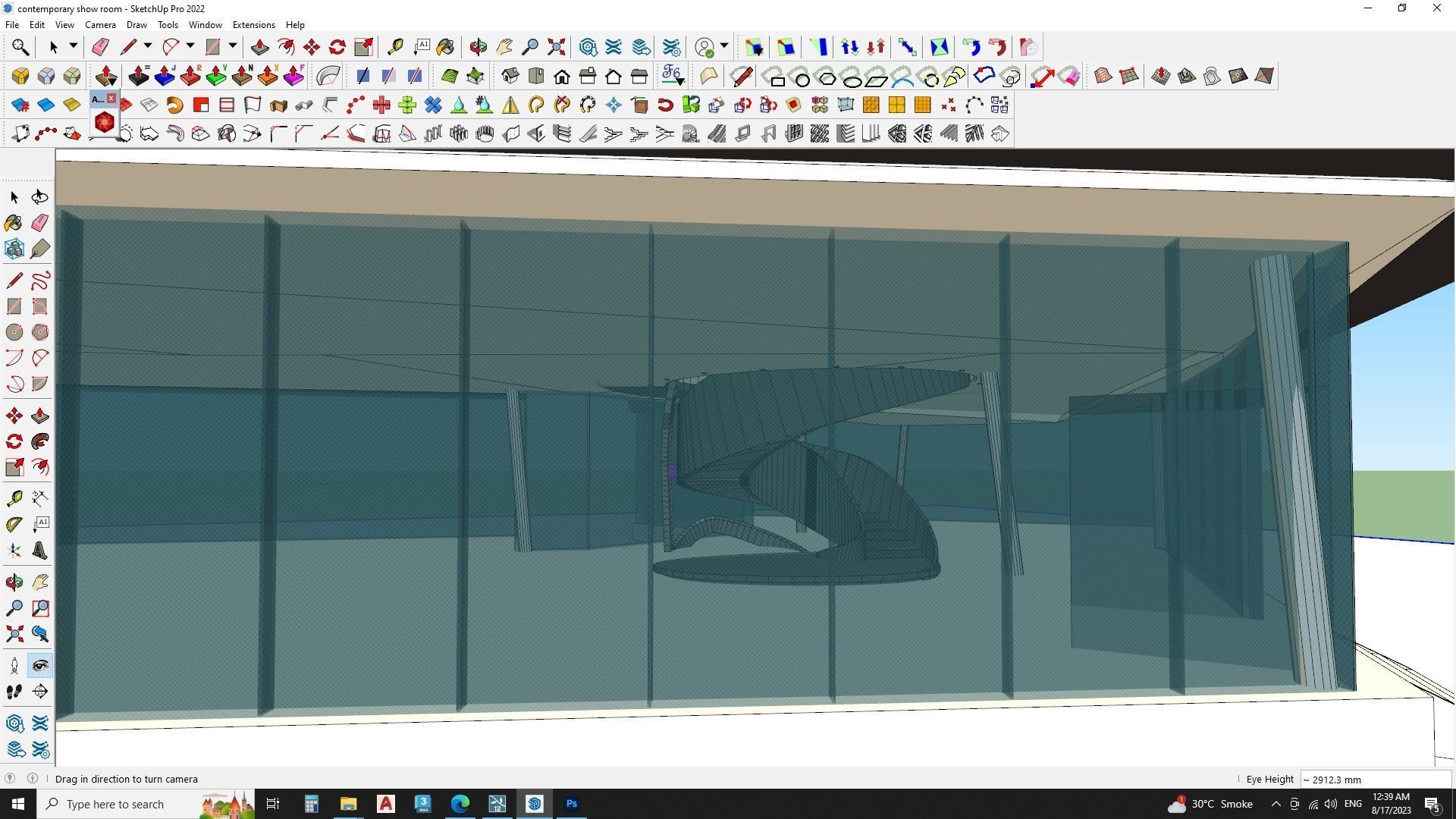 contemporary show room 3d model 3D model_2