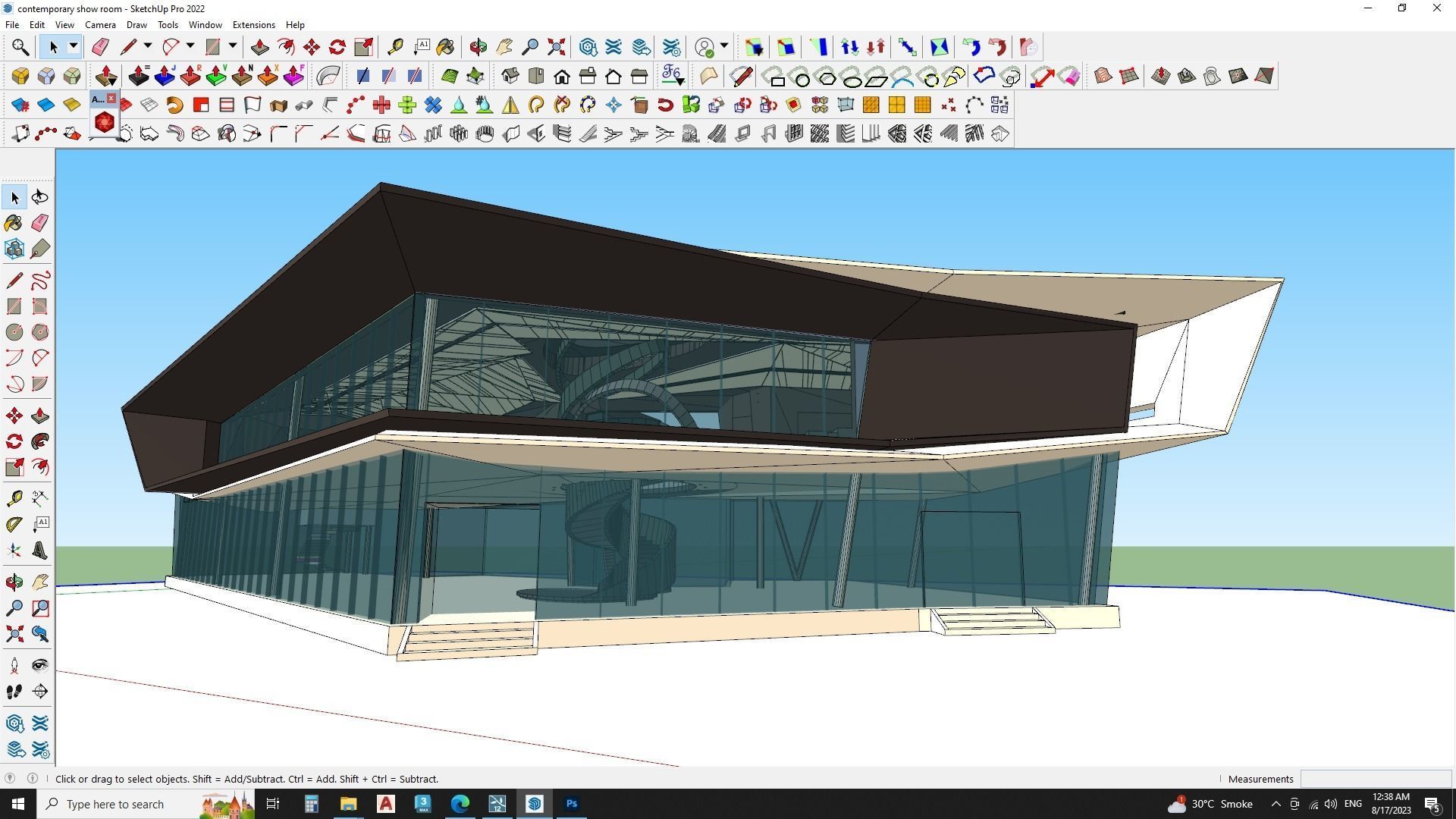 contemporary show room 3d model 3D model_3