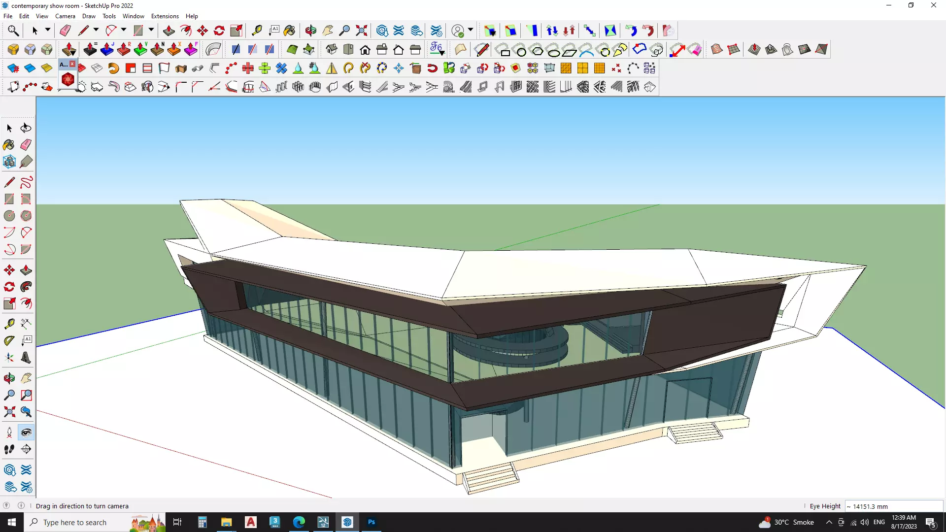 contemporary show room 3d model 3D model_0