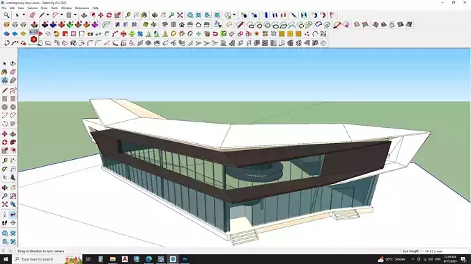 contemporary show room 3d model 3D model