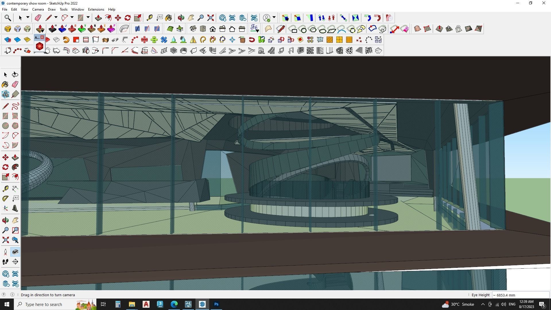 contemporary show room 3d model 3D model_1