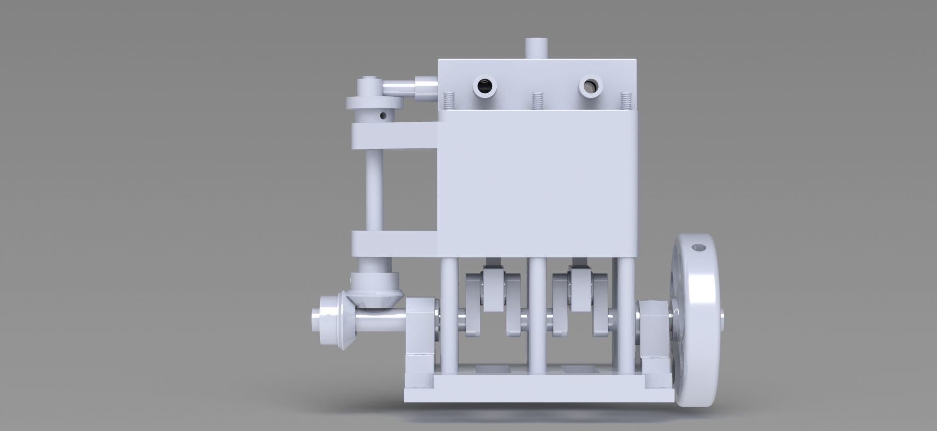 simple 2 cylinder vertical steam engine  3D model_5